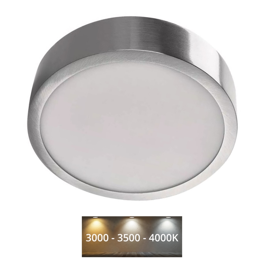 Plafoniera LED NEXXO LED/12,5W/230V 3000/3500/4000K diametro 17 cm cromo opaco
