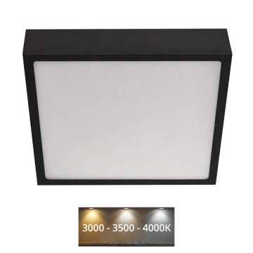 Plafoniera LED NEXXO LED/21W/230V 3000/3500/4000K 22,5x22,5 cm nera