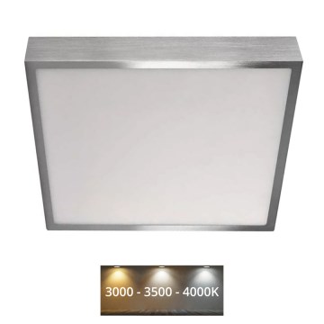 Plafoniera LED NEXXO LED/28,5W/230V 3000/3500/4000K 30x30 cm cromo opaco