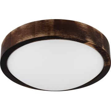 Plafoniera LED OAK SLIM LED/20W/230V 4000K Ø 27 cm rovere/marrone scuro