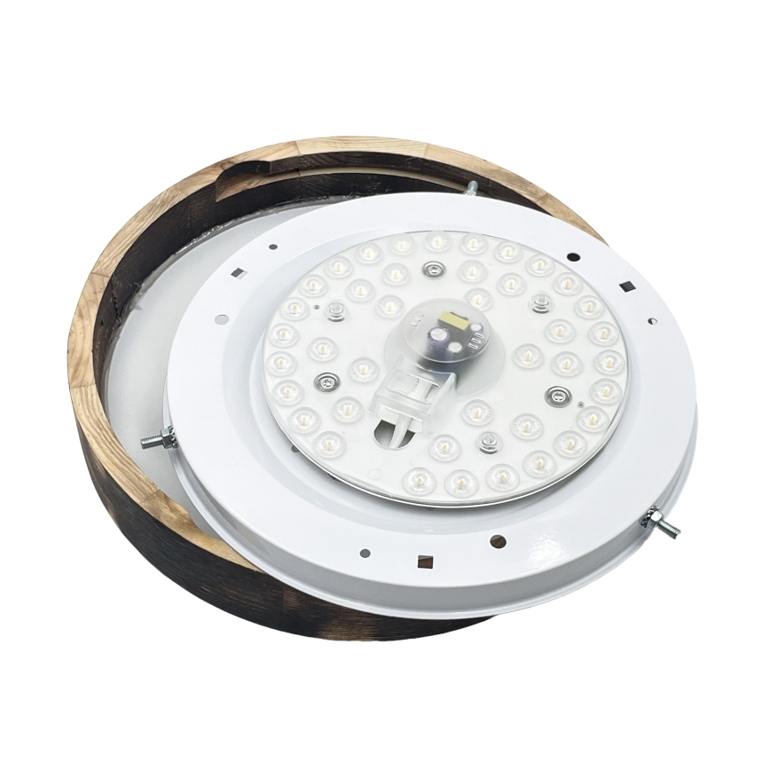Plafoniera LED OAK SLIM LED/20W/230V 4000K Ø 27 cm rovere/marrone scuro