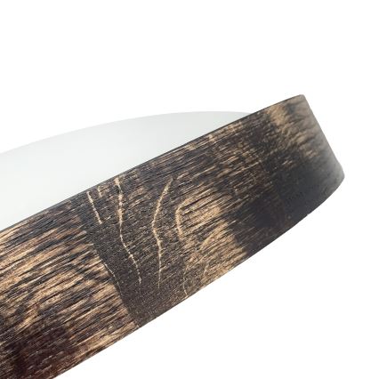 Plafoniera LED OAK SLIM LED/36W/230V 4000K Ø 37 cm rovere/marrone scuro