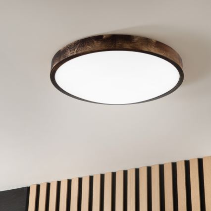 Plafoniera LED OAK SLIM LED/36W/230V 4000K Ø 47 cm rovere/marrone scuro