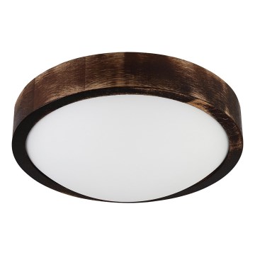 Plafoniera LED OAK SMOKY SLIM LED/20W/230V 4000K Ø 27 cm rovere/marrone scuro