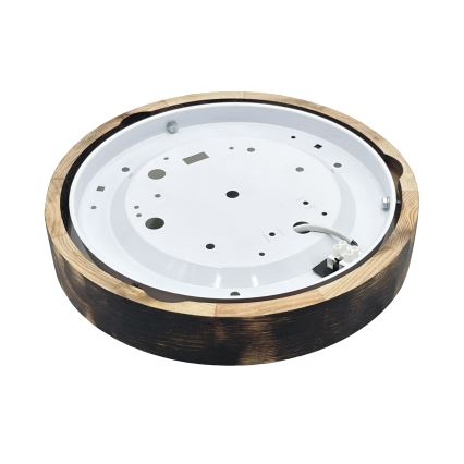 Plafoniera LED OAK SMOKY SLIM LED/20W/230V 4000K Ø 27 cm rovere/marrone scuro