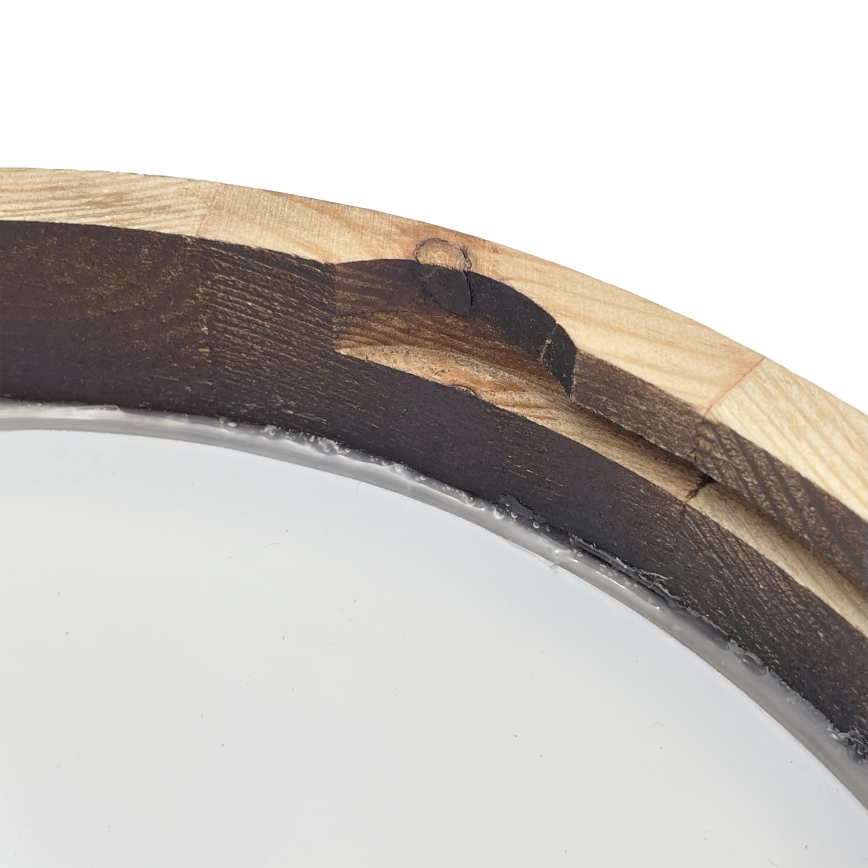 Plafoniera LED OAK SMOKY SLIM LED/20W/230V 4000K Ø 27 cm rovere/marrone scuro