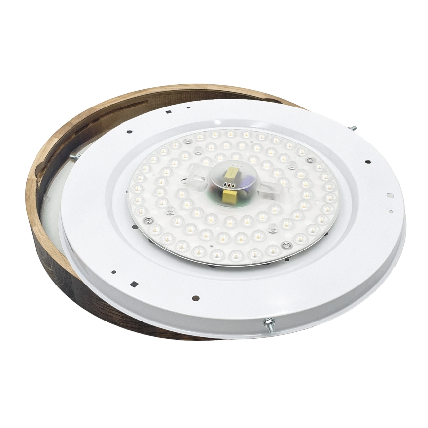 Plafoniera LED OAK SMOKY SLIM LED/36W/230V 4000K, Ø 47 cm, rovere/marrone scuro