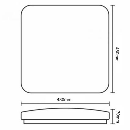 Plafoniera LED dimmerabile OPAL LED/48W/230V 3000-6500K + telecomando