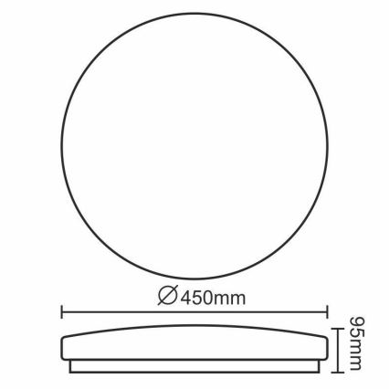 Plafoniera LED OPAL LED/50W/176-264V