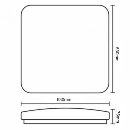 Plafoniera LED dimmerabile OPAL LED/60W/230V 3000-6500K + telecomando