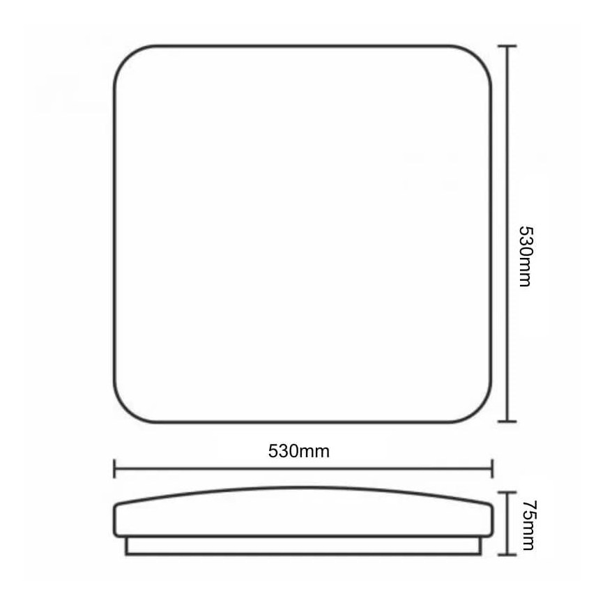 Plafoniera LED dimmerabile OPAL LED/60W/230V 3000-6500K + telecomando