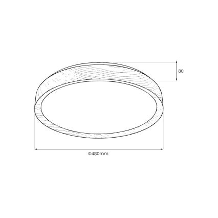 Plafoniera LED ORINOKO LED/36W/230V Ø 48 cm beige