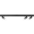 Plafoniera LED PARIGI LED/24W/230V + 3xGU10/10W nero
