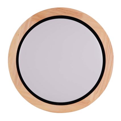 Plafoniera da bagno in legno con LED, 24W/230V, Ø 39 cm, IP44, rovere