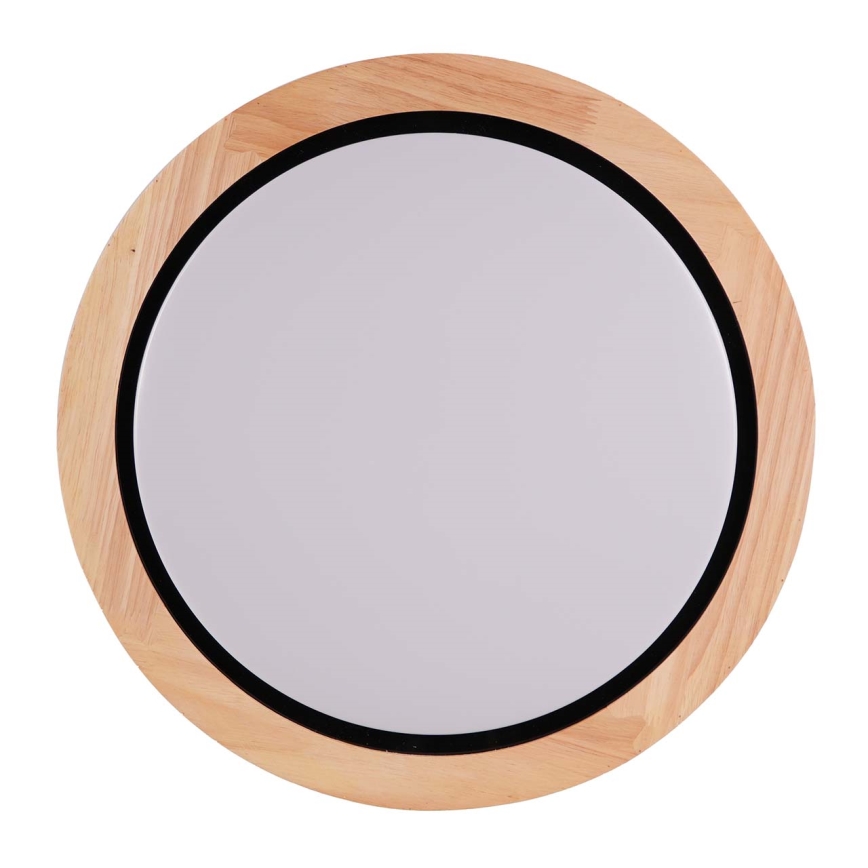 Plafoniera da bagno in legno con LED, 24W/230V, Ø 39 cm, IP44, rovere