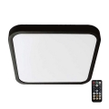 Plafoniera LED per bagno con sensore CHIP SAMSUNG LED/18W/230V IP44 4000K 29x29 cm nero + telecomando