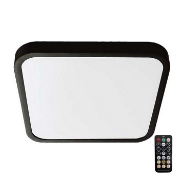 Plafoniera LED per bagno con sensore CHIP SAMSUNG LED/18W/230V IP44 4000K 29x29 cm nero + telecomando