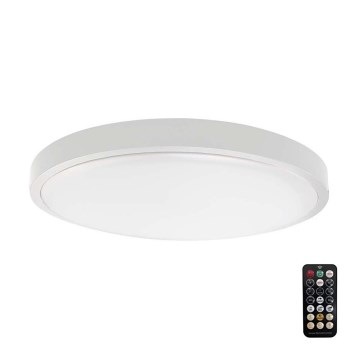 Plafoniera LED per bagno con sensore CHIP SAMSUNG LED/36W/230V IP44 4000K diam. 42 cm bianco + telecomando