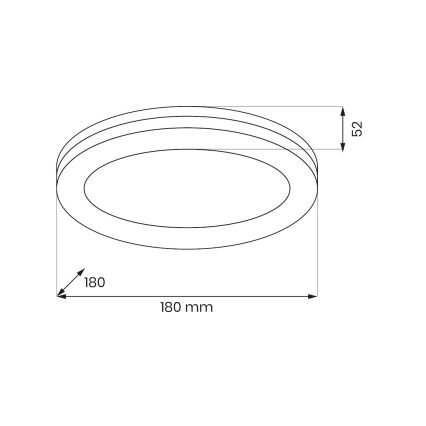 Plafoniera LED per bagno MARLON LED/12W/230V Ø 18 cm IP54 bianco