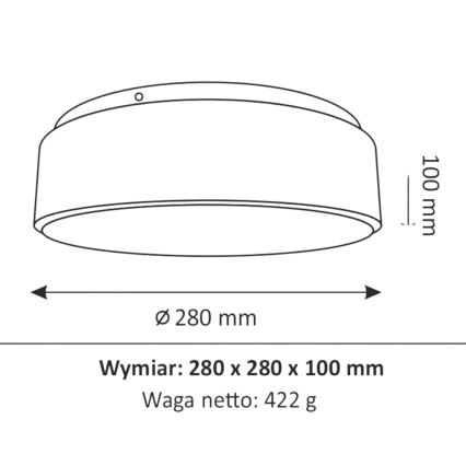 Plafoniera LED per bagno RENE LED/15W/230V IP44 bianca