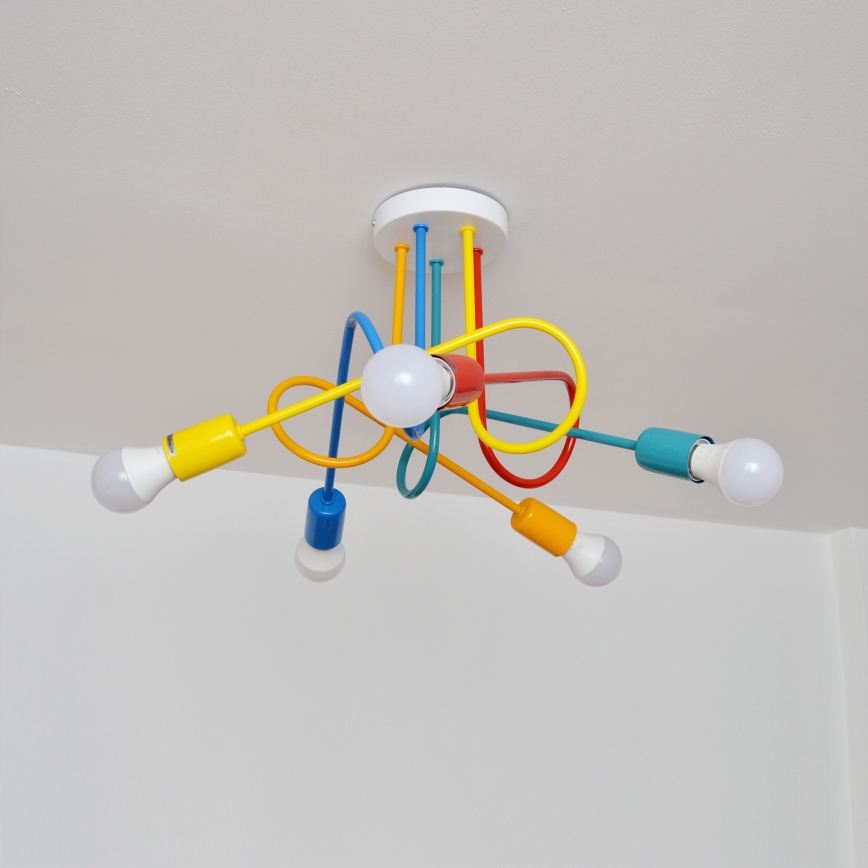 Plafoniera LED per bambini OXFORD 5xE27/15W/230V
