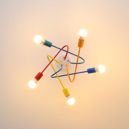 Plafoniera LED per bambini OXFORD 5xE27/15W/230V
