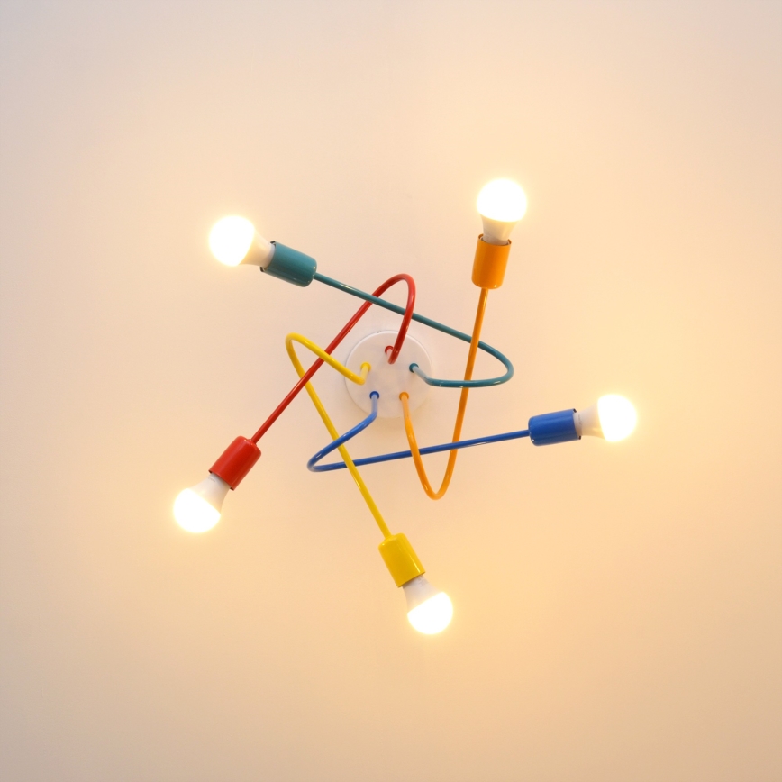 Plafoniera LED per bambini OXFORD 5xE27/15W/230V