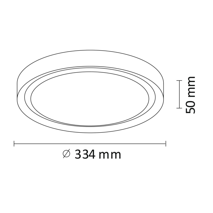 Plafoniera LED PERSE LED/15W/230V nera