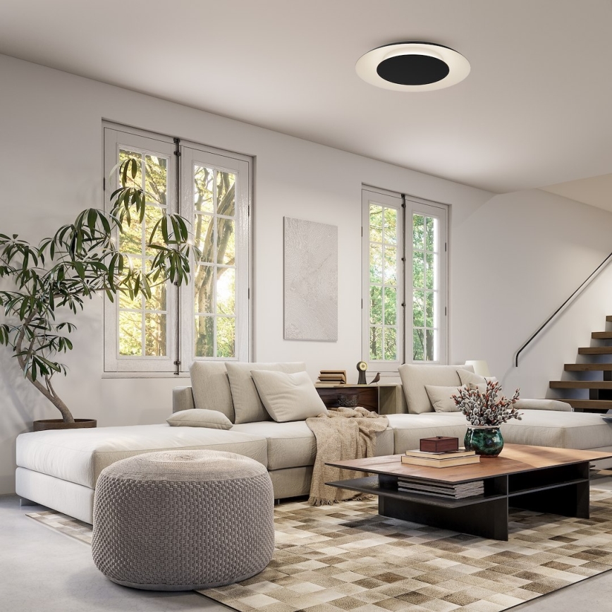 Plafoniera LED PIATTINO LED/30W/230V 3000/4000/6000K Ø 40 cm nera