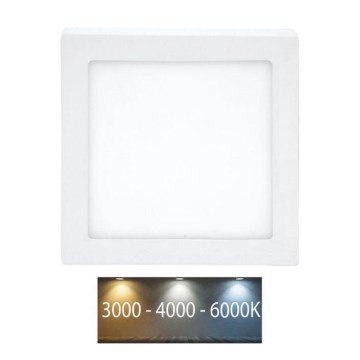 Plafoniera LED RAFA LED/12W/230V 3000/4000/6000K 17x17 cm bianco