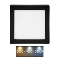 Plafoniera LED RAFA LED/25W/230V 3000/4000/6000K 30x30 cm nero