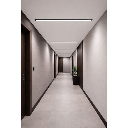 Plafoniera LED REDOM LED/24W/230V 4000K 60 cm nera
