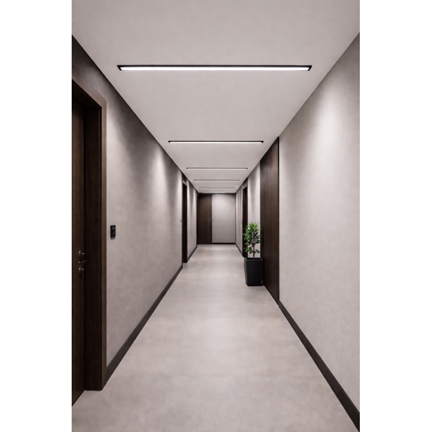 Plafoniera LED REDOM LED/24W/230V 4000K 60 cm nera