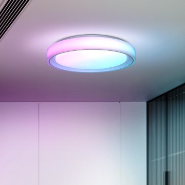 Plafoniera LED RGB dimmerabile FLOCO LED/30W/230V 3000-6500K + RGB/6W diametro 40cm + telecomando
