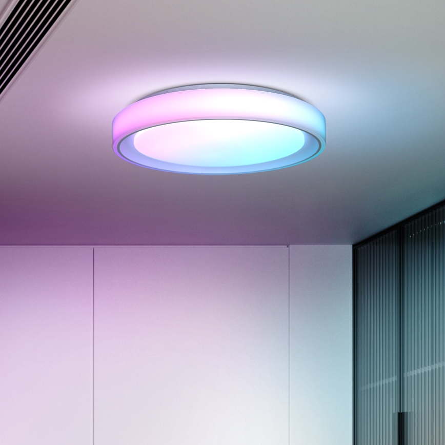 Plafoniera LED RGB dimmerabile FLOCO LED/30W/230V 3000-6500K + RGB/6W diametro 40cm + telecomando