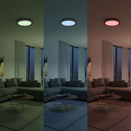 Plafoniera dimmerabile LED RGBW MELO LED/36W/230V 3000-6000K Ø 39 cm bianca + telecomando