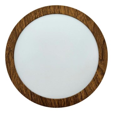 Plafoniera LED RING LED/12W/230V 4200K diametro 16 cm marrone