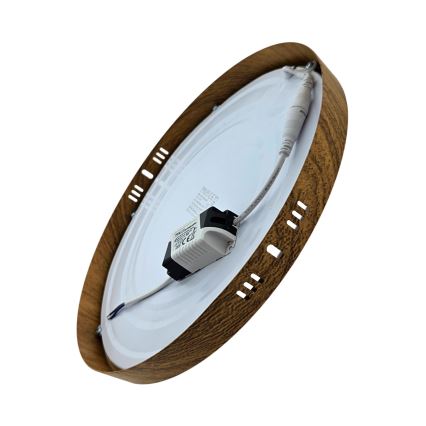 Plafoniera LED RING LED/24W/230V 4200K diametro 28,5 cm marrone