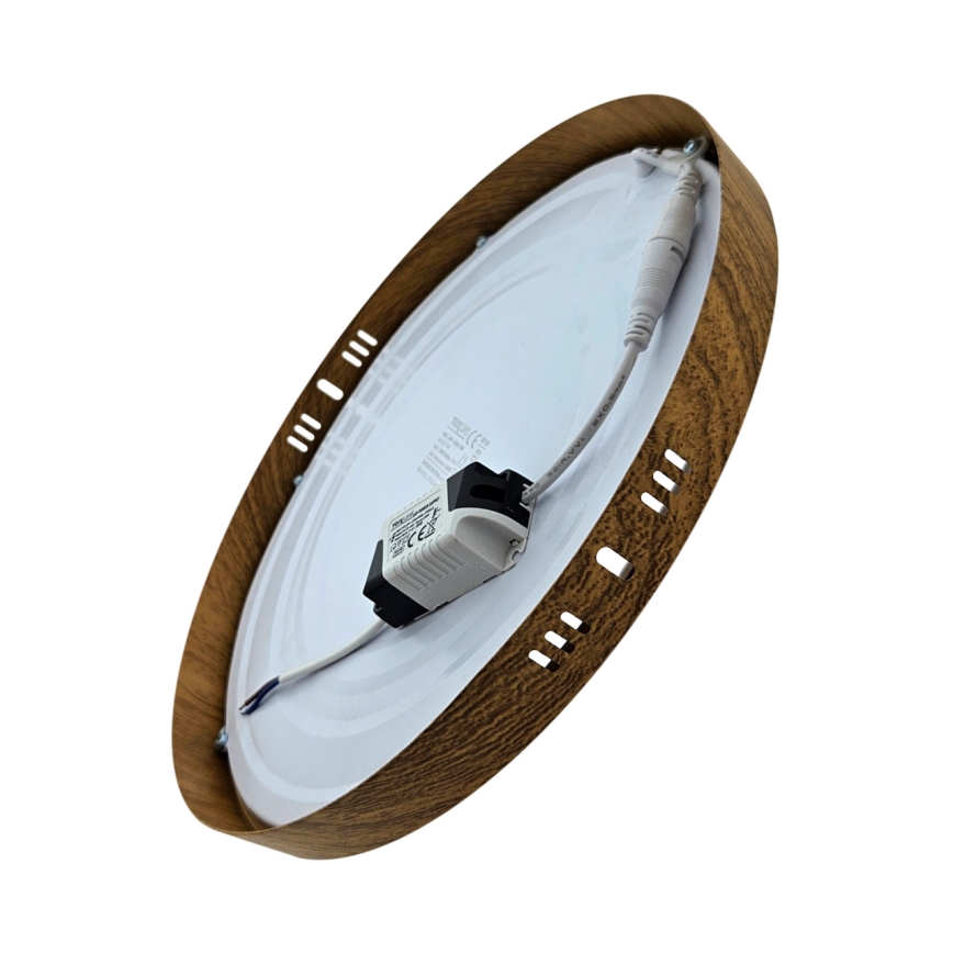 Plafoniera LED RING LED/24W/230V 4200K diametro 28,5 cm marrone