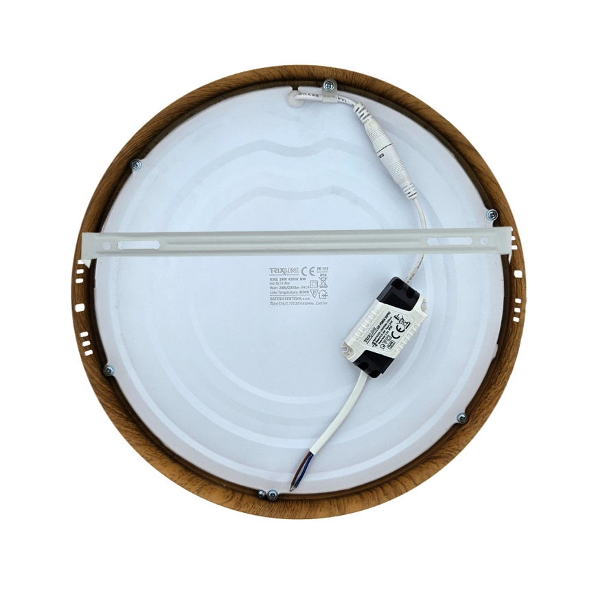 Plafoniera LED RING LED/24W/230V 4200K diametro 28,5 cm marrone