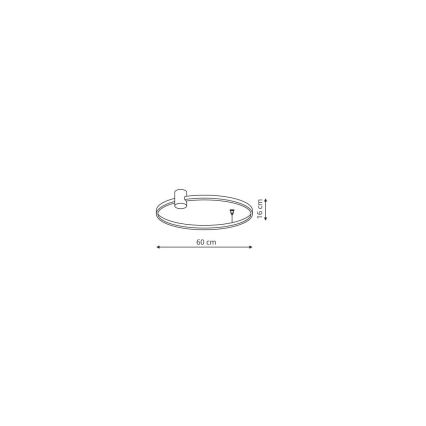 Plafoniera LED RING S LED/34W/230V 3000/4000/6000K Ø 60 cm nero