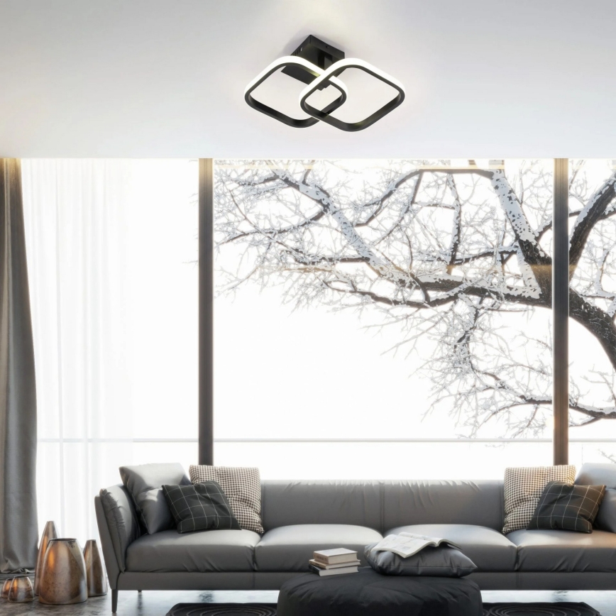 Plafoniera LED ROBERT LED/25W/230V 25x38 cm nera