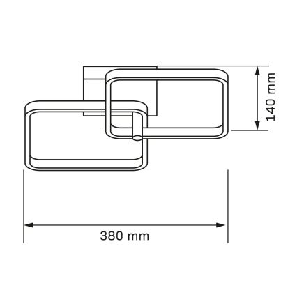 Plafoniera LED ROBERT LED/25W/230V 25x38 cm nera