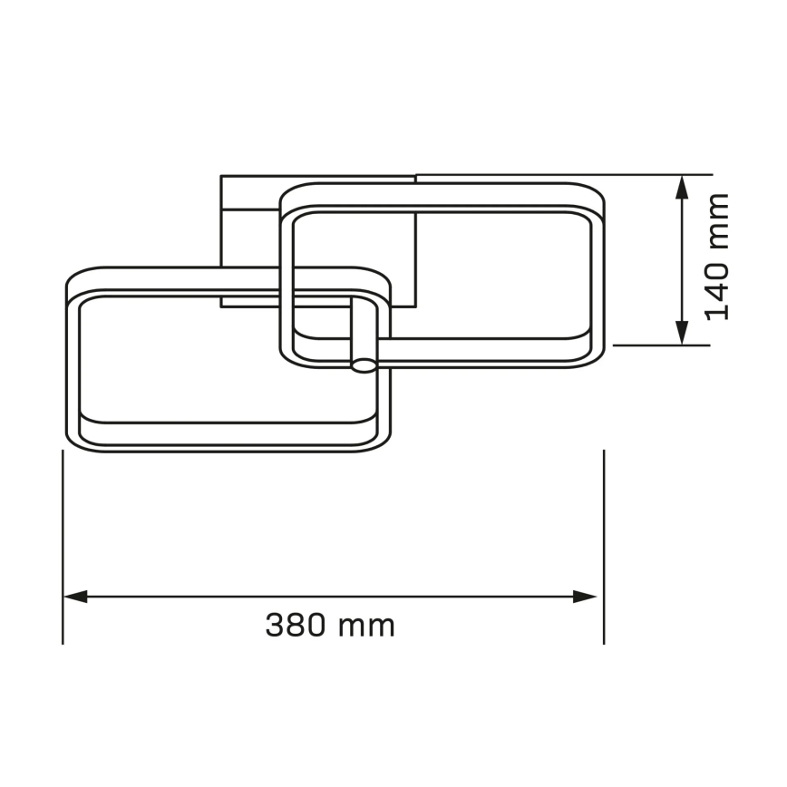Plafoniera LED ROBERT LED/25W/230V 25x38 cm nera
