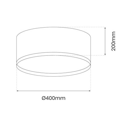 Plafoniera LED RONDO LED/18W/230V nero