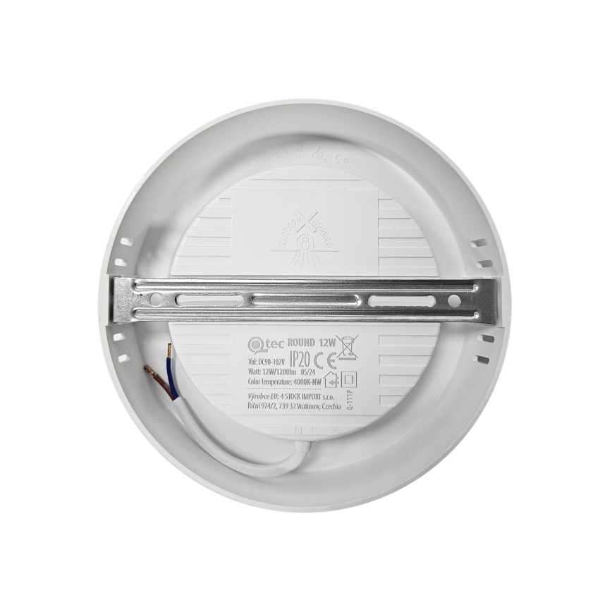Plafoniera LED ROUND LED/12W/230V 4000K diametro 16,7 cm bianco