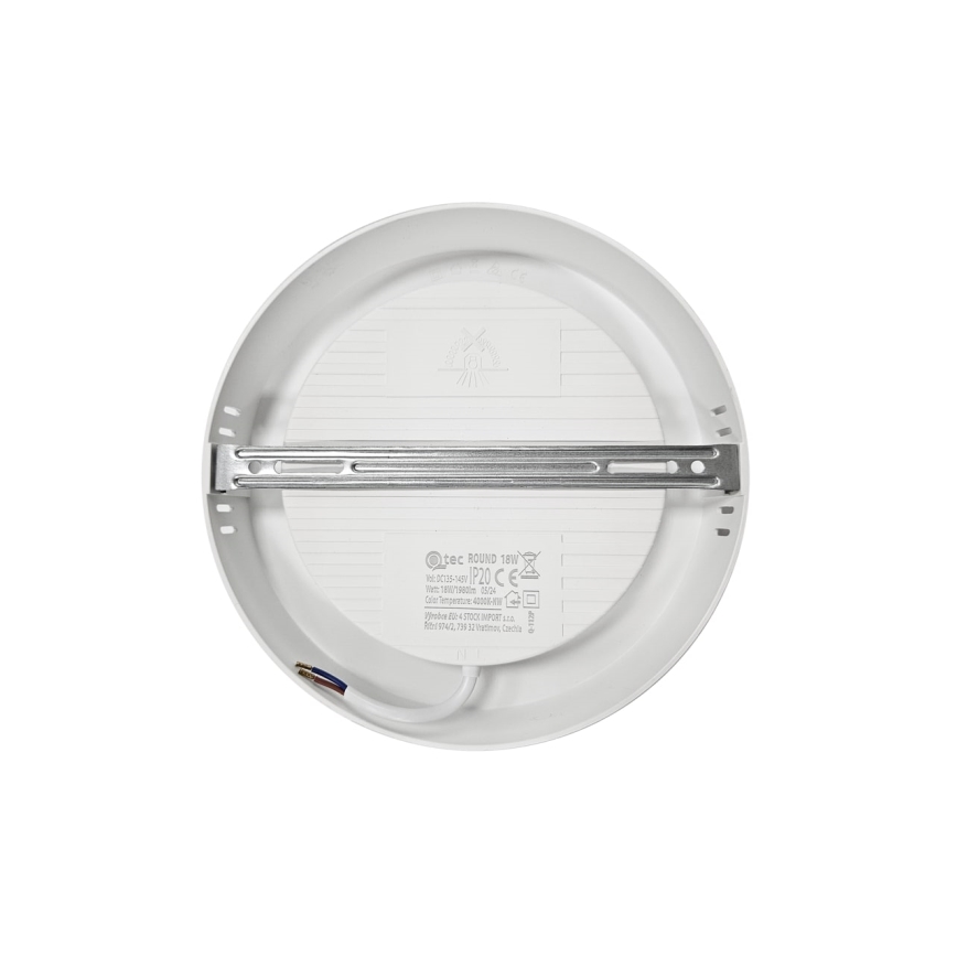 Plafoniera LED ROUND LED/18W/230V 4000K diametro 21,5 cm bianco