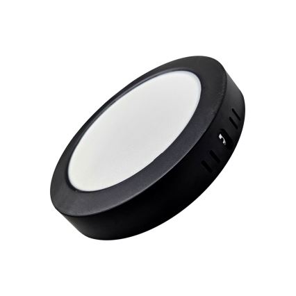 Plafoniera LED ROUND LED/18W/230V 4000K diametro 21,7 cm nero