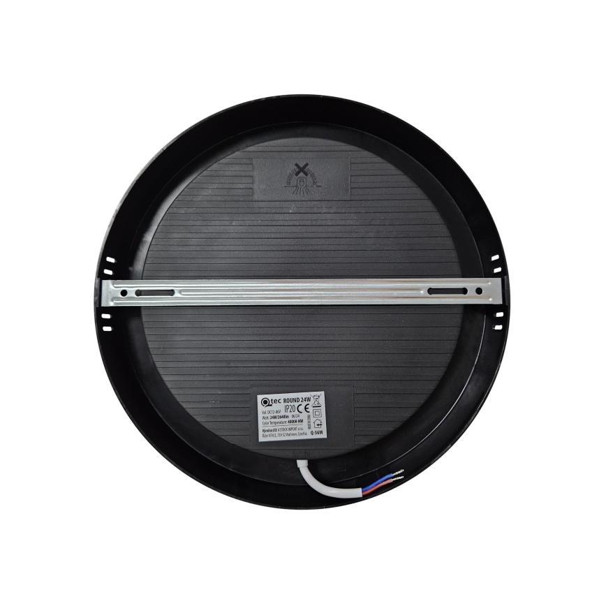Plafoniera LED ROUND LED/24W/230V 4000K diametro 28,8 cm nero
