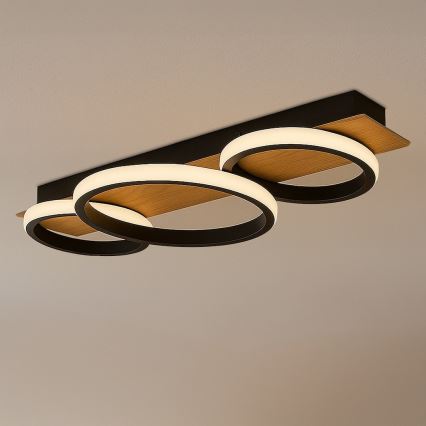 Plafoniera LED ROWENA LED/18W/230V nera/marrone